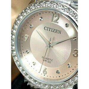 Citizen Women's Watch EL3090-81X Quartz Pink Dial Silver Stainless Steel…